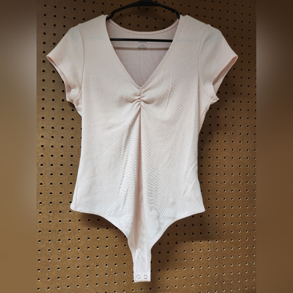 American Eagle Outfitters Light Peachy Cream Colored Bodysuit